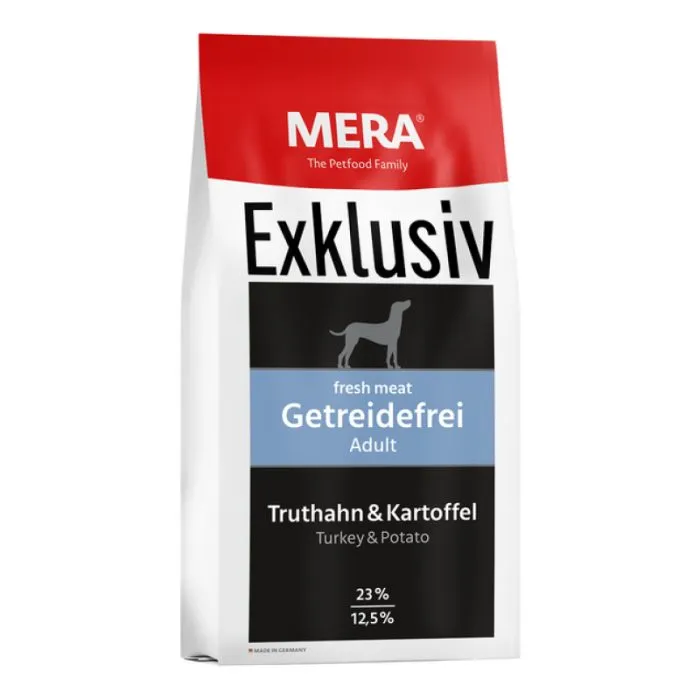 Mera Exklusiv kalkun potet hundefôr 15 kg kornfritt