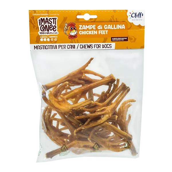 Cliffi Chicken Feet hundetygg 200 g 15 stk protein
