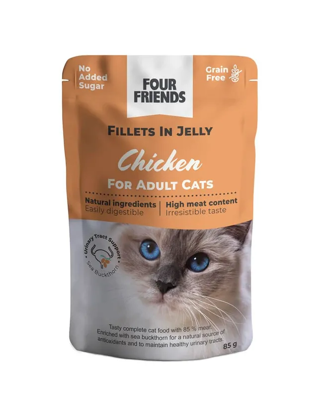 Four Friends Adult Chicken Jelly kattemat kylling i gelé