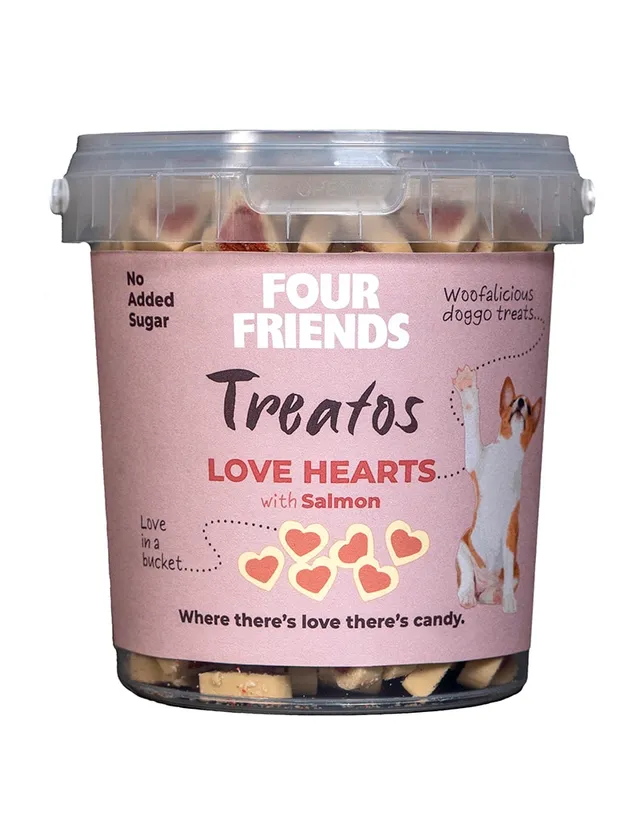 Four Friends Treatos hundegodbiter hjerter