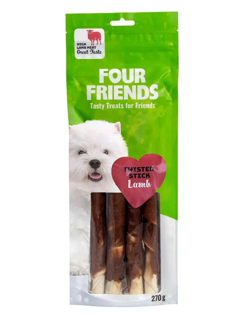 Four Friends Twisted Stick Lamb tyggestang 25 cm