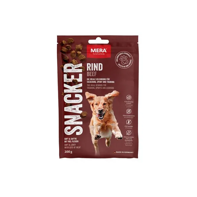 Mera Snacker Storfekjøtt treningsgodbiter 200 g myk