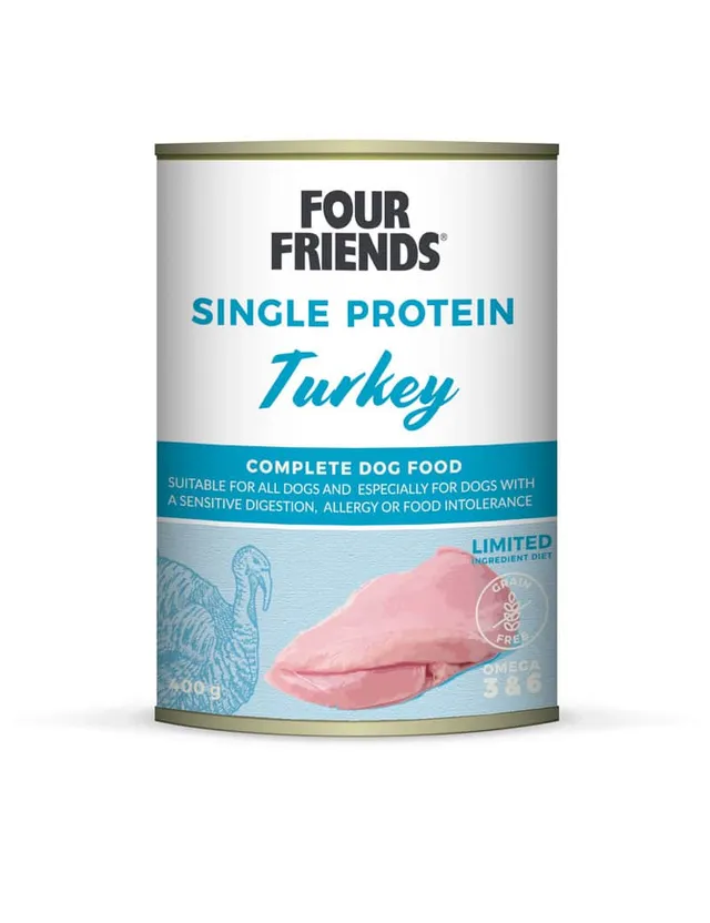 Four Friends Single Protein Turkey våtfôr kalkun ett protein