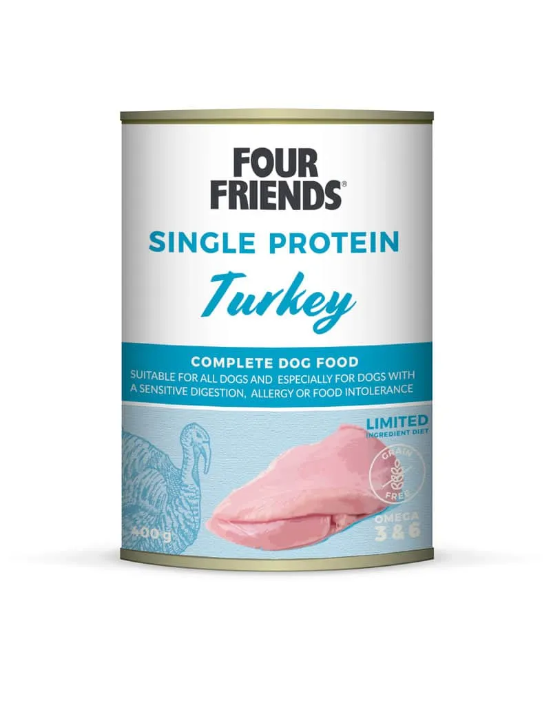 Four Friends Single Protein Turkey våtfôr kalkun ett protein