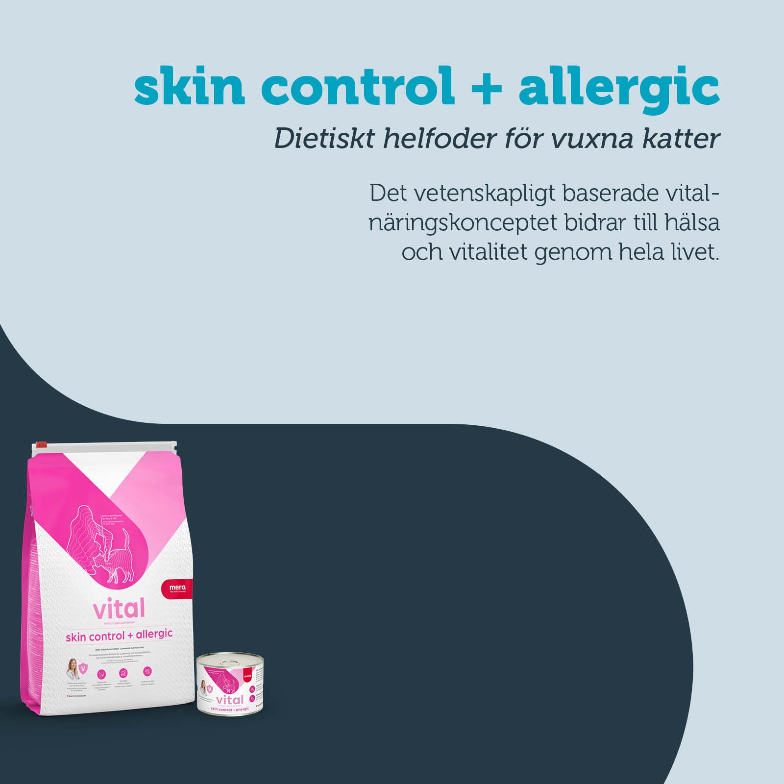mera vital Skin Control tørrfôr katt 3 kg and potet