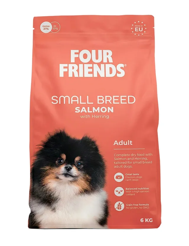 Four Friends Small Breed Salmon tørrfôr laks små raser