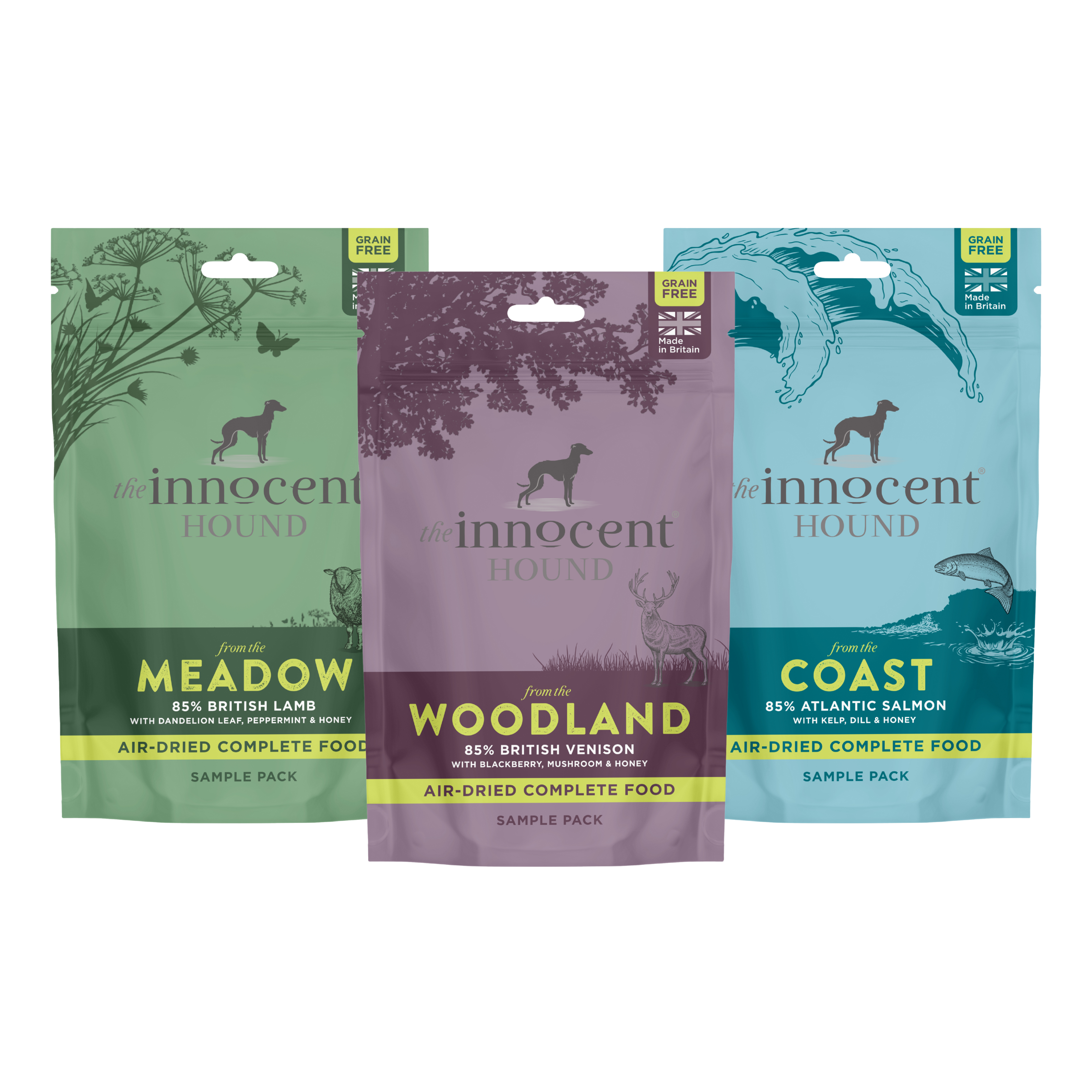 The Innocent Hound British Countryside hundemat 3x70g kornfri
