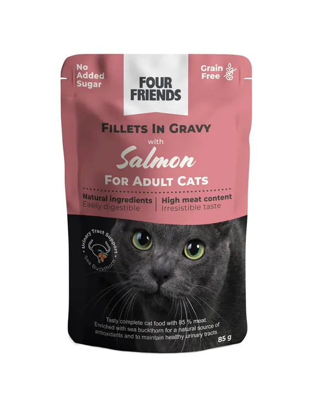 Four Friends Adult Salmon Gravy kattemat laks i saus
