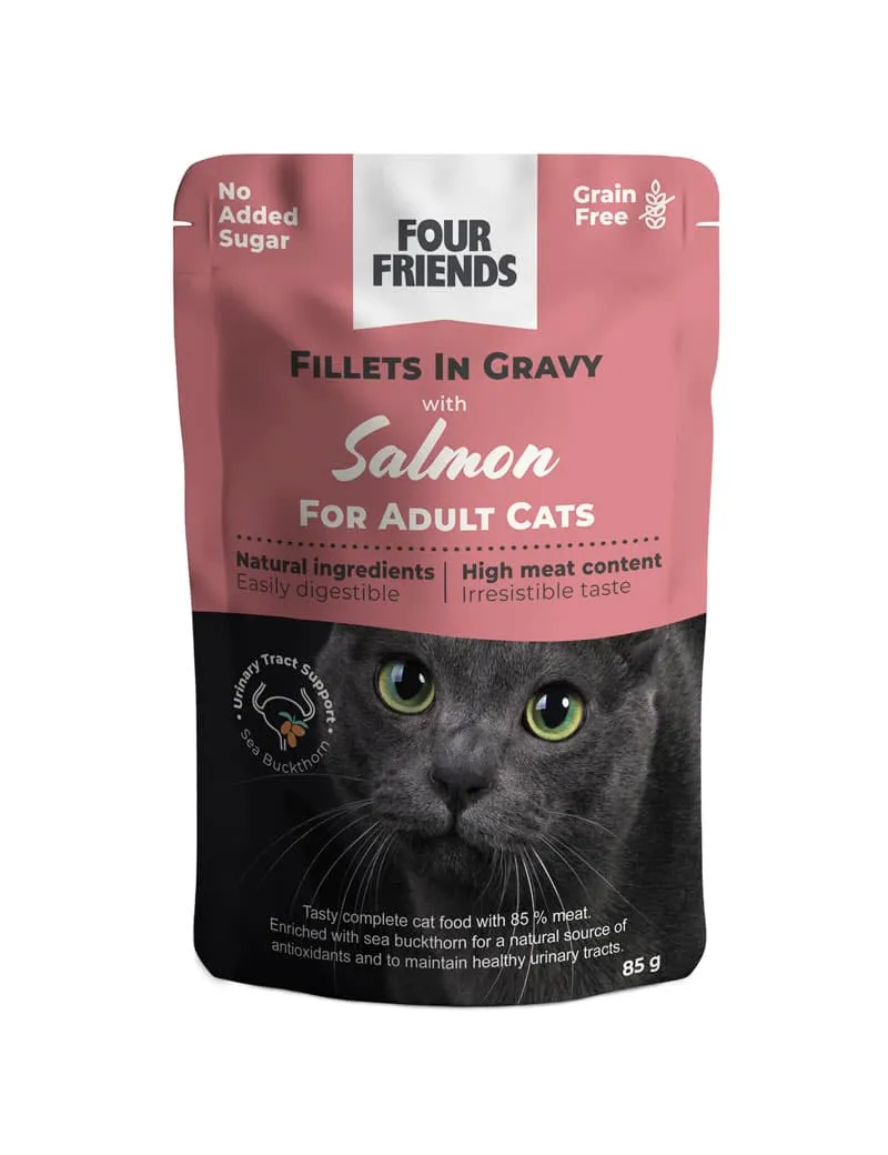 Four Friends Adult Salmon Gravy kattemat laks i saus