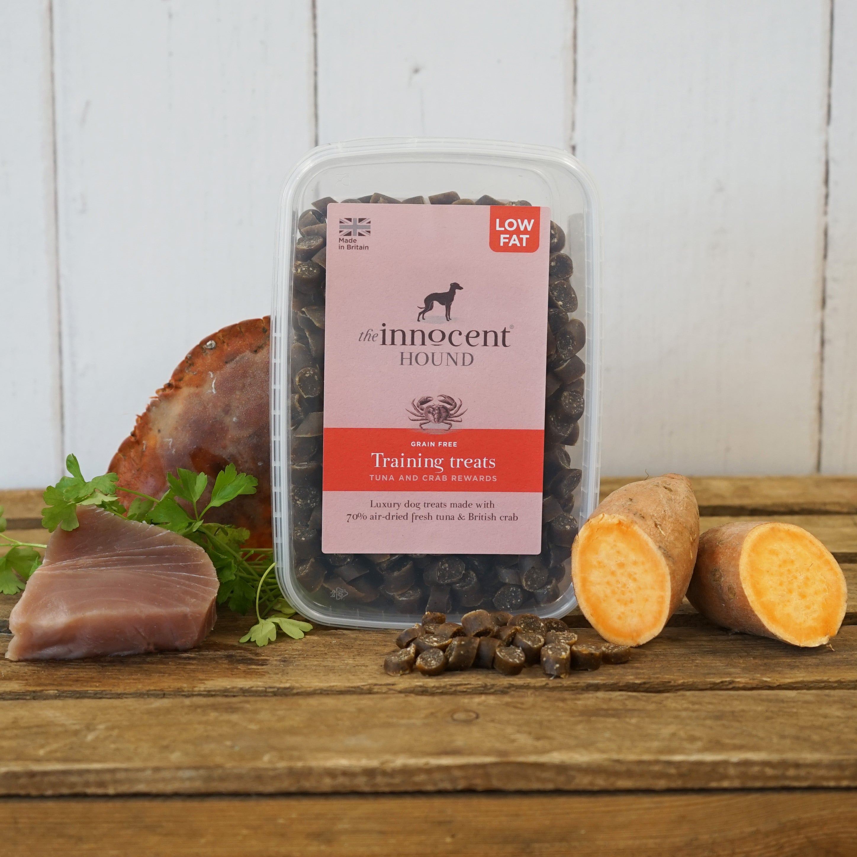 The Innocent Hound Training Treats Tuna Crab hundesnack 70 g lavfett