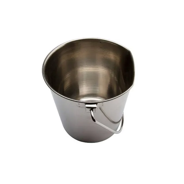 Mera vannbøtte rustfri 0,95 l flat bakside med krok