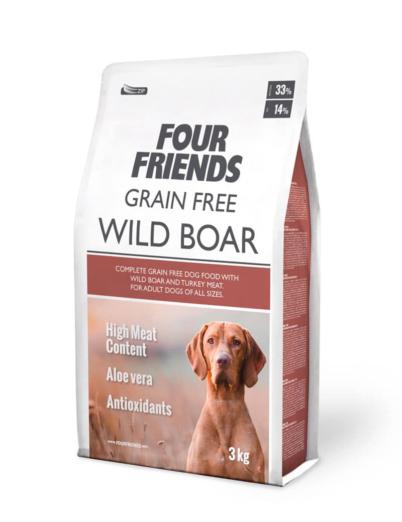 Four Friends Grain Free Wild Boar tørrfôr villsvin