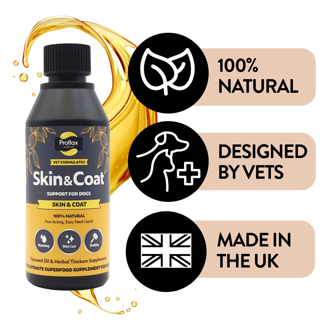 Proflax Skin & Coat olje for hund 250 ml blank pels