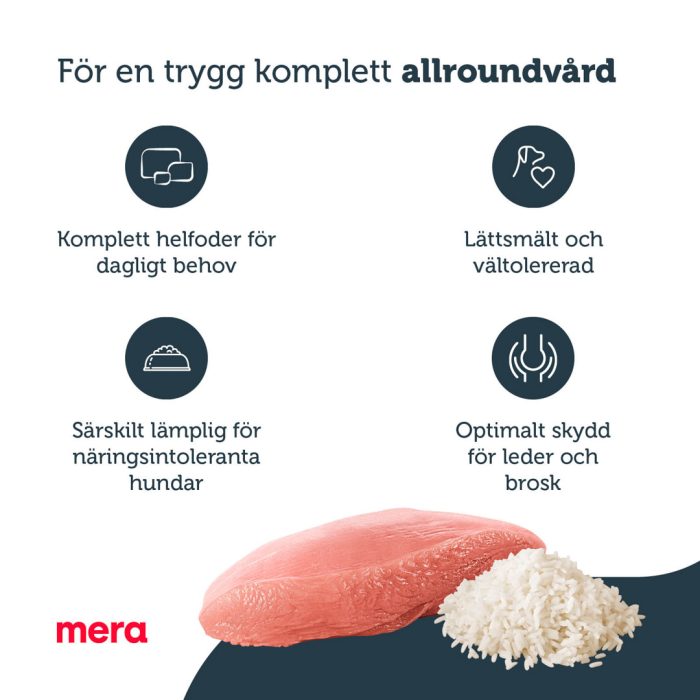 Mera pure sensitive Puppy kalkun & ris tørrfôr 1 kg glutenfritt